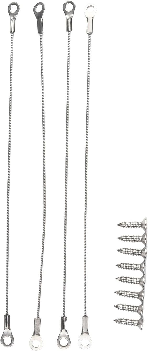 Set Mit 4 Geflochtenen Edelstahl-kabelstiften – Verstellbares Befestigungskabel Für Schranktüren, Geeignet Für Möbel, Haushalt, Küche Und Kleiderschrank