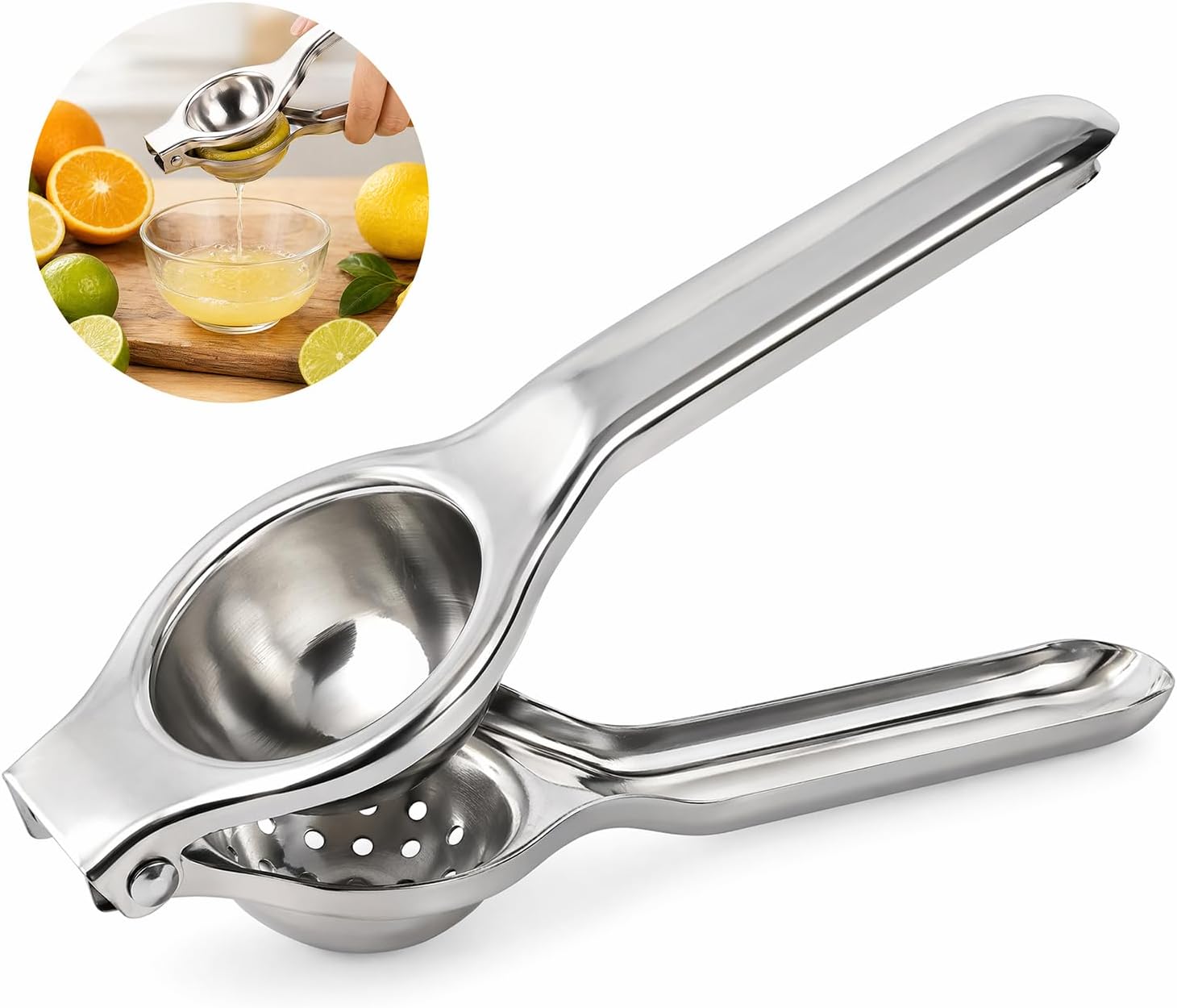 Manuelle Zitruspresse, Zitronenpresse Aus Edelstahl, Manueller Entsafter Und Zitronenpresse Für Zitronen, Limetten, Cocktails Und Zum Kochen