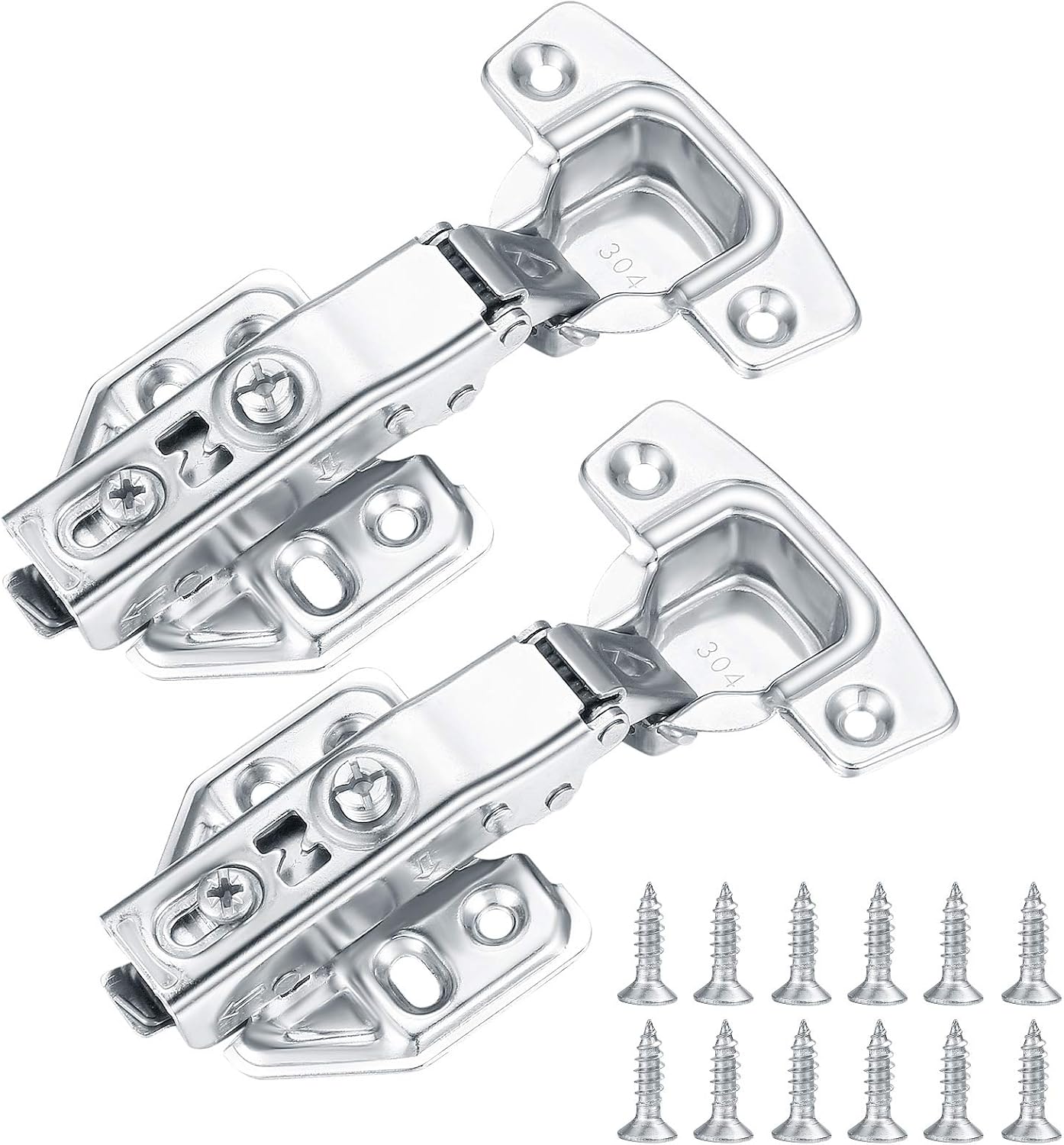 Set Mit 2 Scharnieren Für Schranktüren Mit Soft-close-funktion