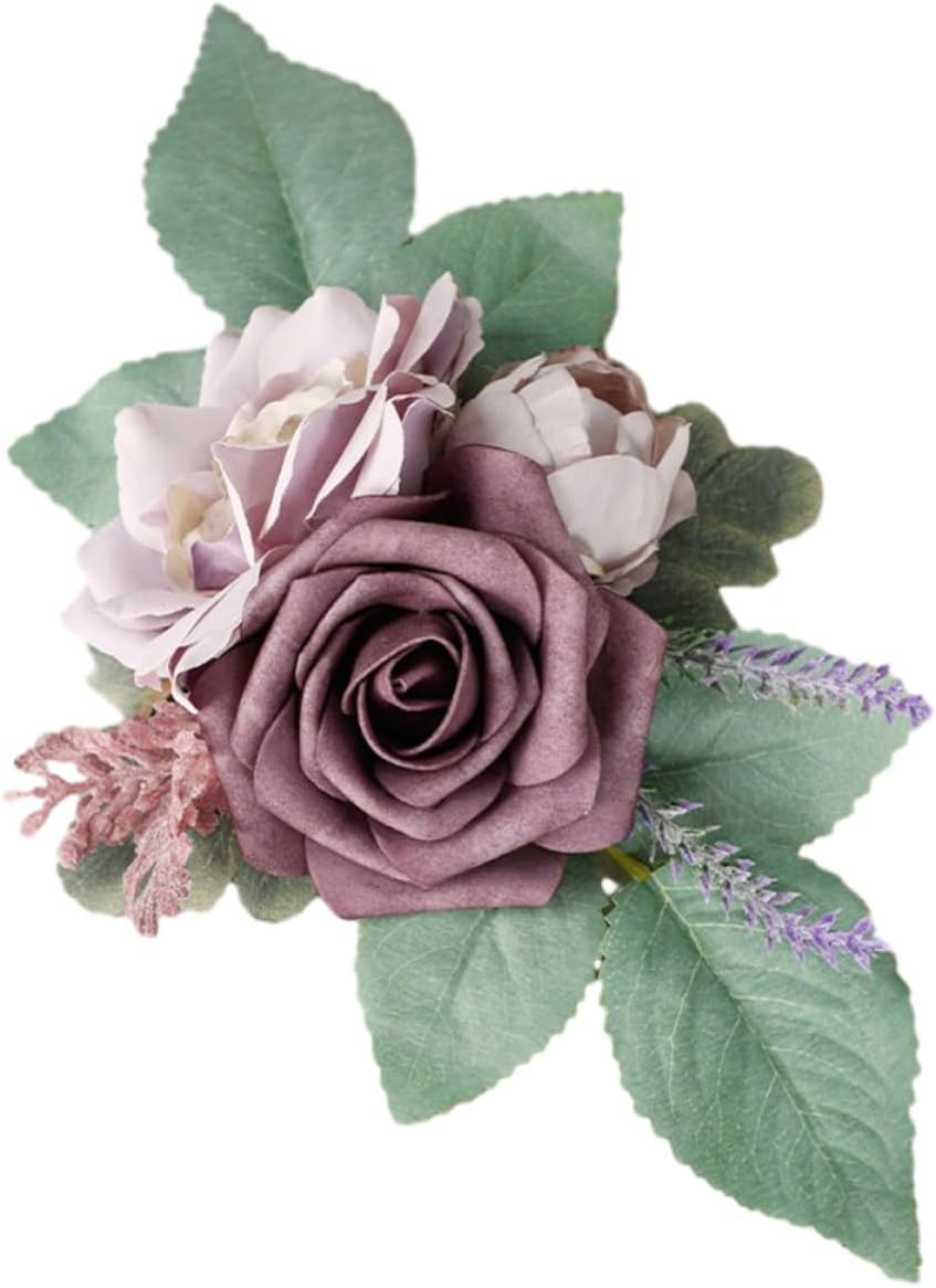Hochzeits-kronleuchter-dekorationen: Künstliche Blumen Aus Pu-leder Und Spitze, Realistische Rosen Für Bankett Und Romantische Tischdekoration