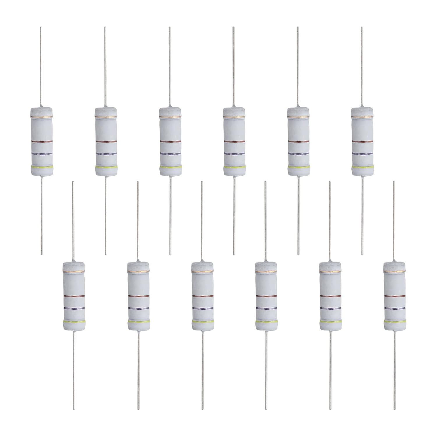 12 Stück 470 Ohm 5 Watt Festwiderstände Aus Metall Für Steckplatinen Und Elektronik-bastelprojekte