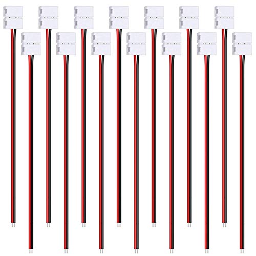 Packung Mit 24 8-mm-2-pin-led-streifenverbindern Für 8 Mm Breite Smd-led-streifen Der Typen 3528 Und 2835, Lötfrei