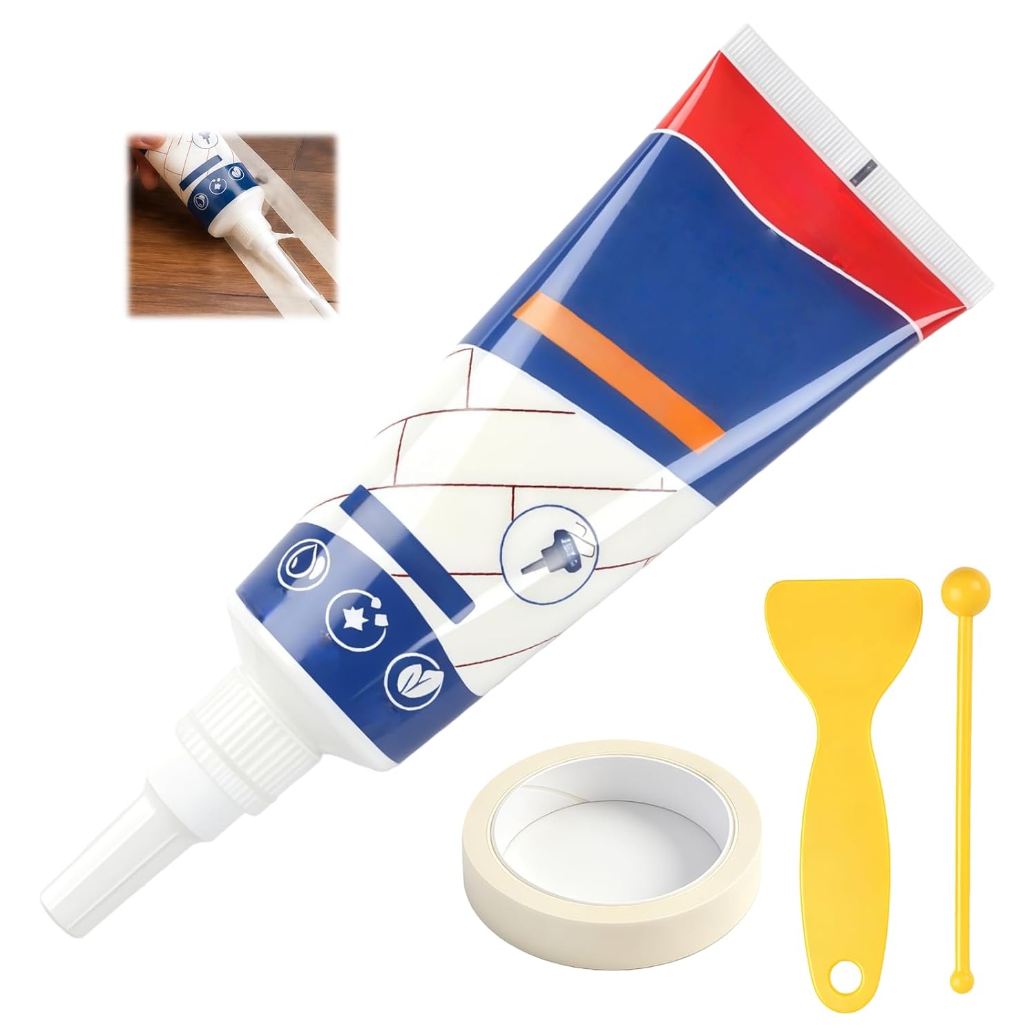 300 G Weißes, Wasserfestes Silikon-dichtmittel, Reparatur- Und Abdichtungsmaterial Für Küche Und Bad, Elastisches Sanitärsilikon, Haftet Auf Glas, Metall, Keramik Und Mehr, Hitzebeständig