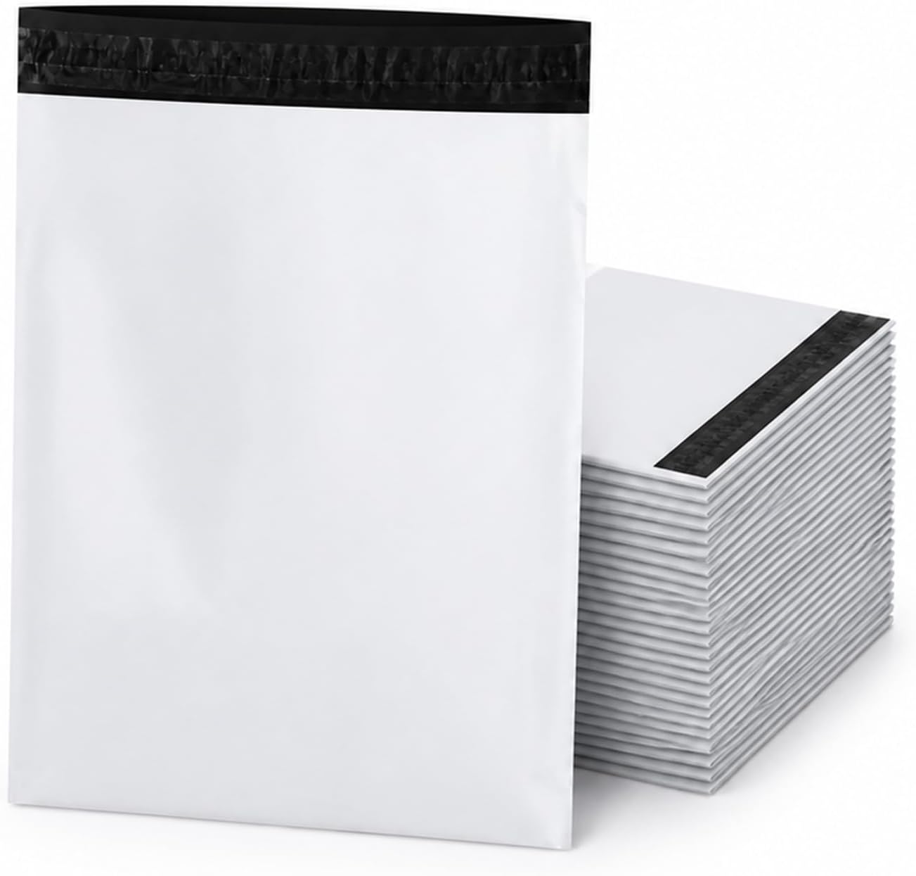 Packung Mit 50 Weißen Versandbeuteln, 25 X 35 Cm, Versandbeutel Für Kleidung, Kunststoff-versandbeutel Mit Selbstklebeverschluss, Blickdicht, Wasserdicht, Reißfest