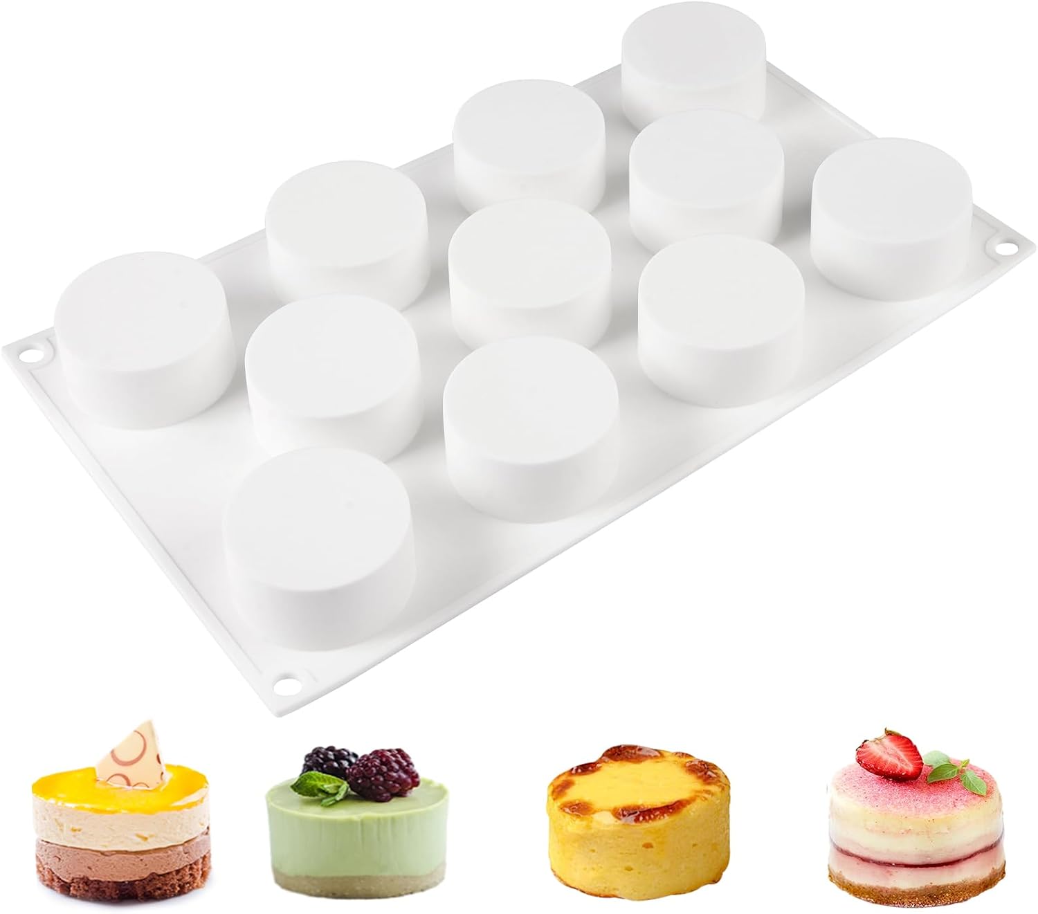 Silikon-kuchenform Mit 11 Mulden In Zylinderform, Ø 5 Cm X 2,5 Cm