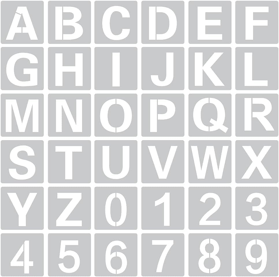 36 Buchstaben-schablonen, Malschablonen Für Diy-projekte, Buchstaben-schablonen Zur Gestaltung Personalisierter T-shirts Und Heimdekoration, Wiederverwendbare Buchstaben- Und Zahlenschablonen