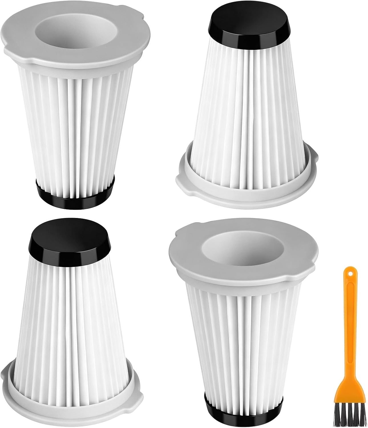 4er-pack Filter Für Te-sv 18 Li – Waschbar – Wiederverwendbarer Faltenfilter – Zubehör Für Den Akku-staubsauger Te-sv 18 Li Und Die Reinigungsbürste
