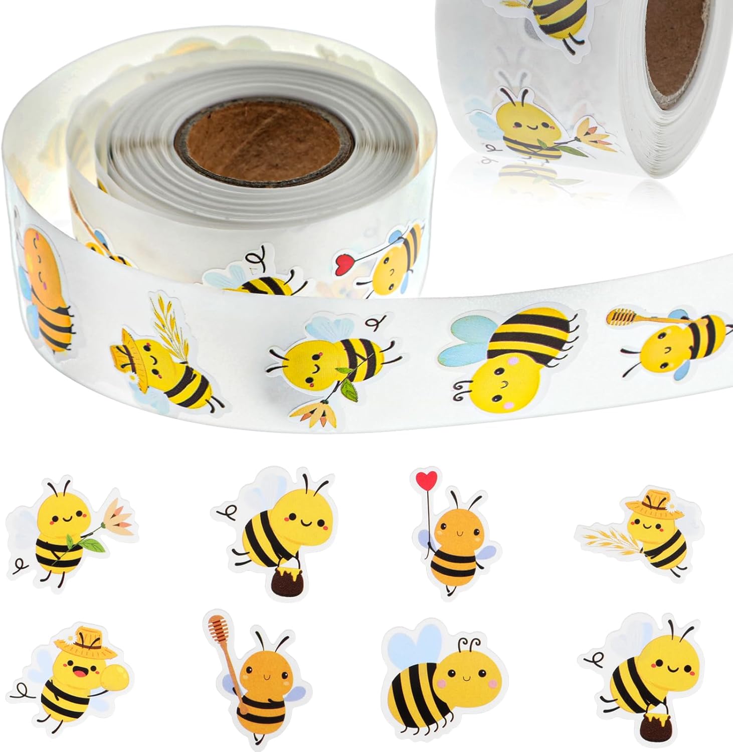 Set Mit 500 Kinderaufklebern, Bienenmotiv, Runde Waldtieraufkleber, Waldtieraufkleber