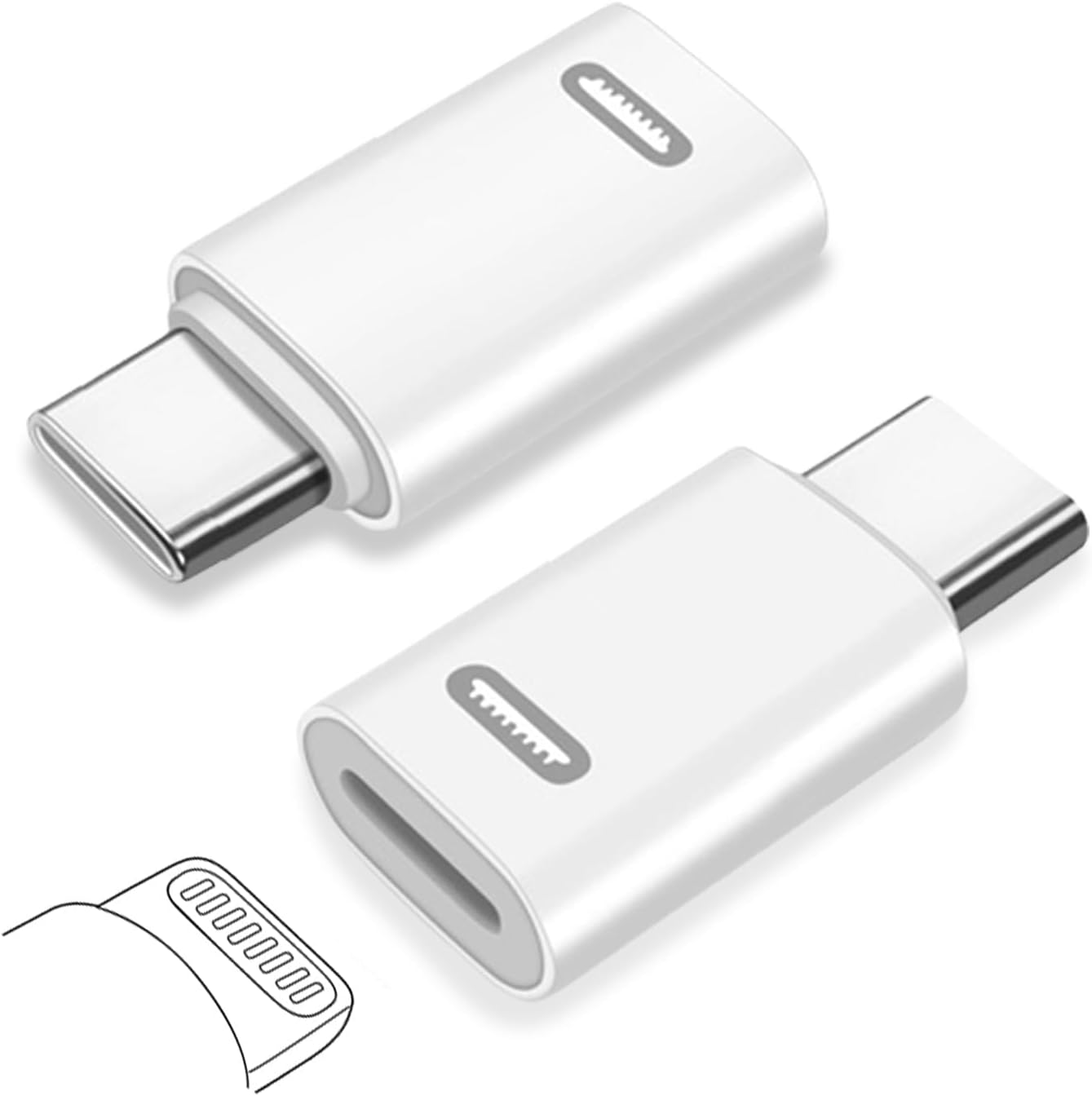 Usb-c-auf-usb-c-adapter, 2er-pack, Kompatibel Mit Iphone 15/16/pro/pro Max/plus/ipad, Galaxy S24, Nicht Für Otg/audio/kopfhörer