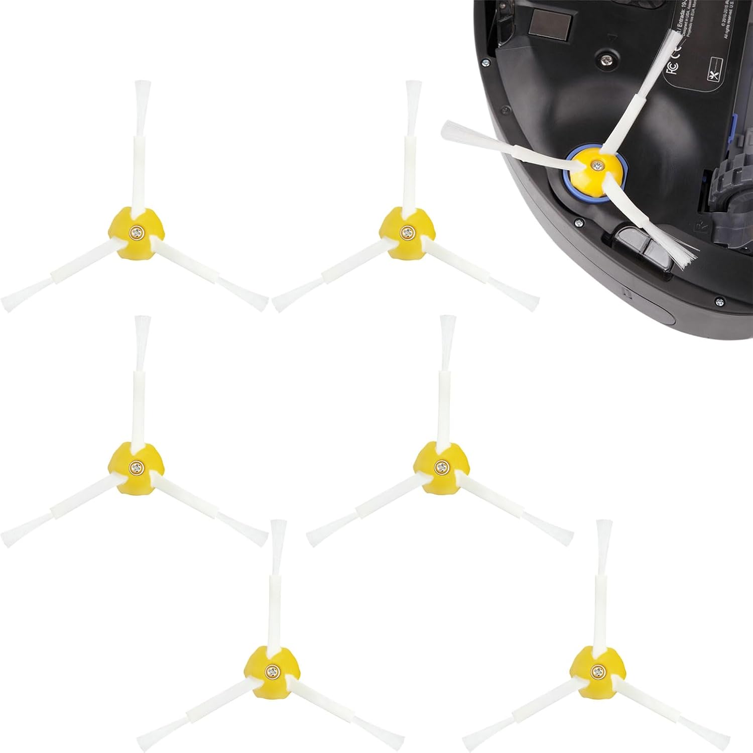 6-teiliges Seitenbürsten-set, Ersatzseitenbürsten Für Roomba 500/600/700 Serie, Ersatzteile Und Zubehör, 3-klingen-austauschset