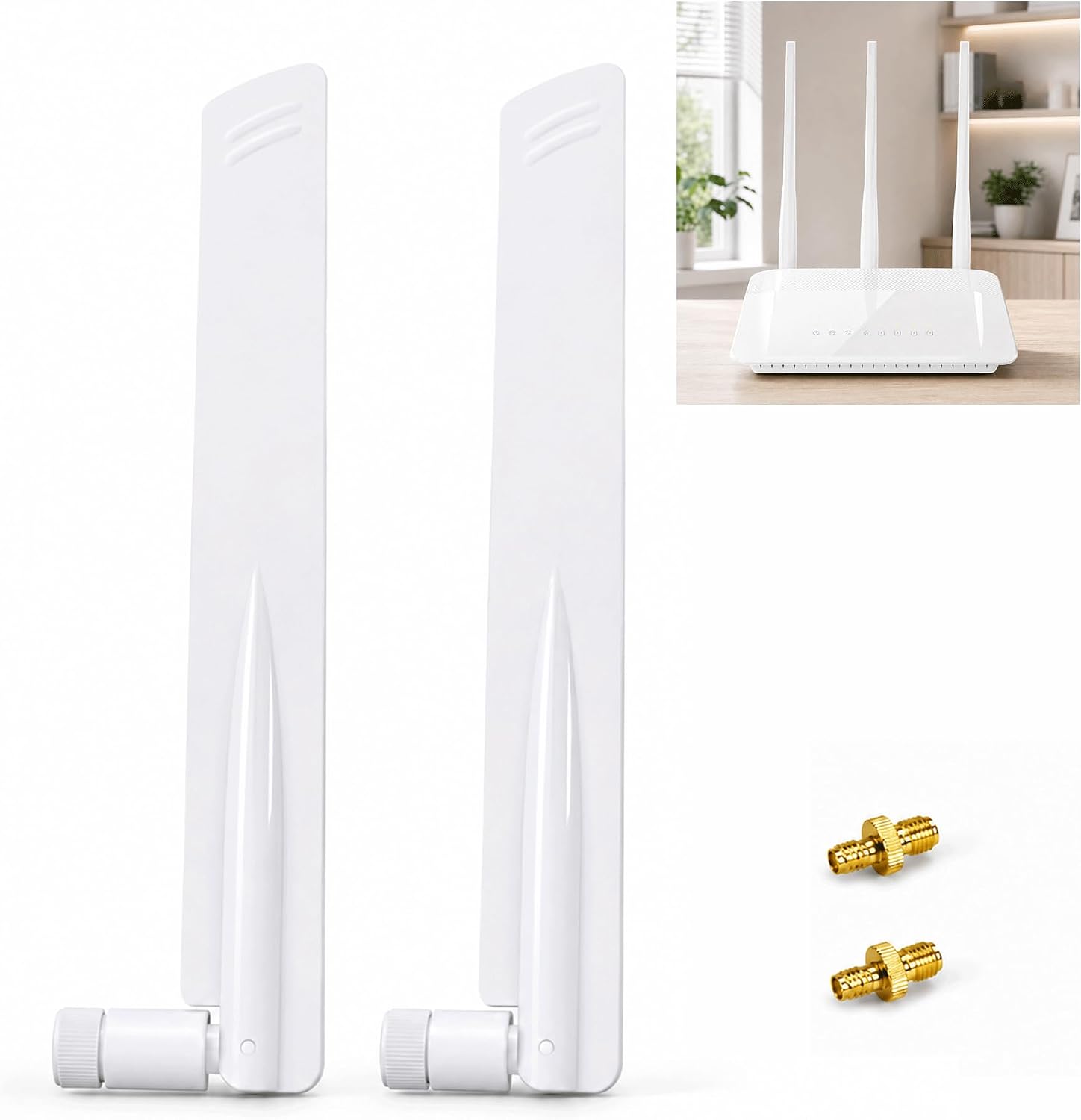 2-teilige Externe 5g Lte/4g Lte-antenne, 600–6000 Mhz, Omnidirektional Mit Sma-anschluss, Lte-antenne Für Router, Externe Wlan-antenne Für Drahtlose Geräte, Iot- Und Mobilfunknetze