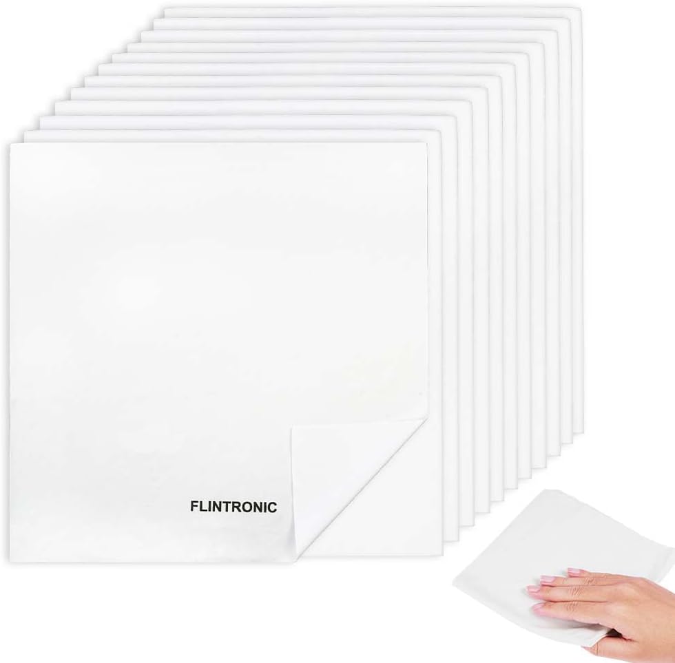 Packung Mit 12 Fusselfreien Reinigungstüchern, Streifenfreie Reinigung, Zum Ölen Von Holz Und Reinigen Von Auto, Küche, Bad Und Mehr (30 X 30 Cm)