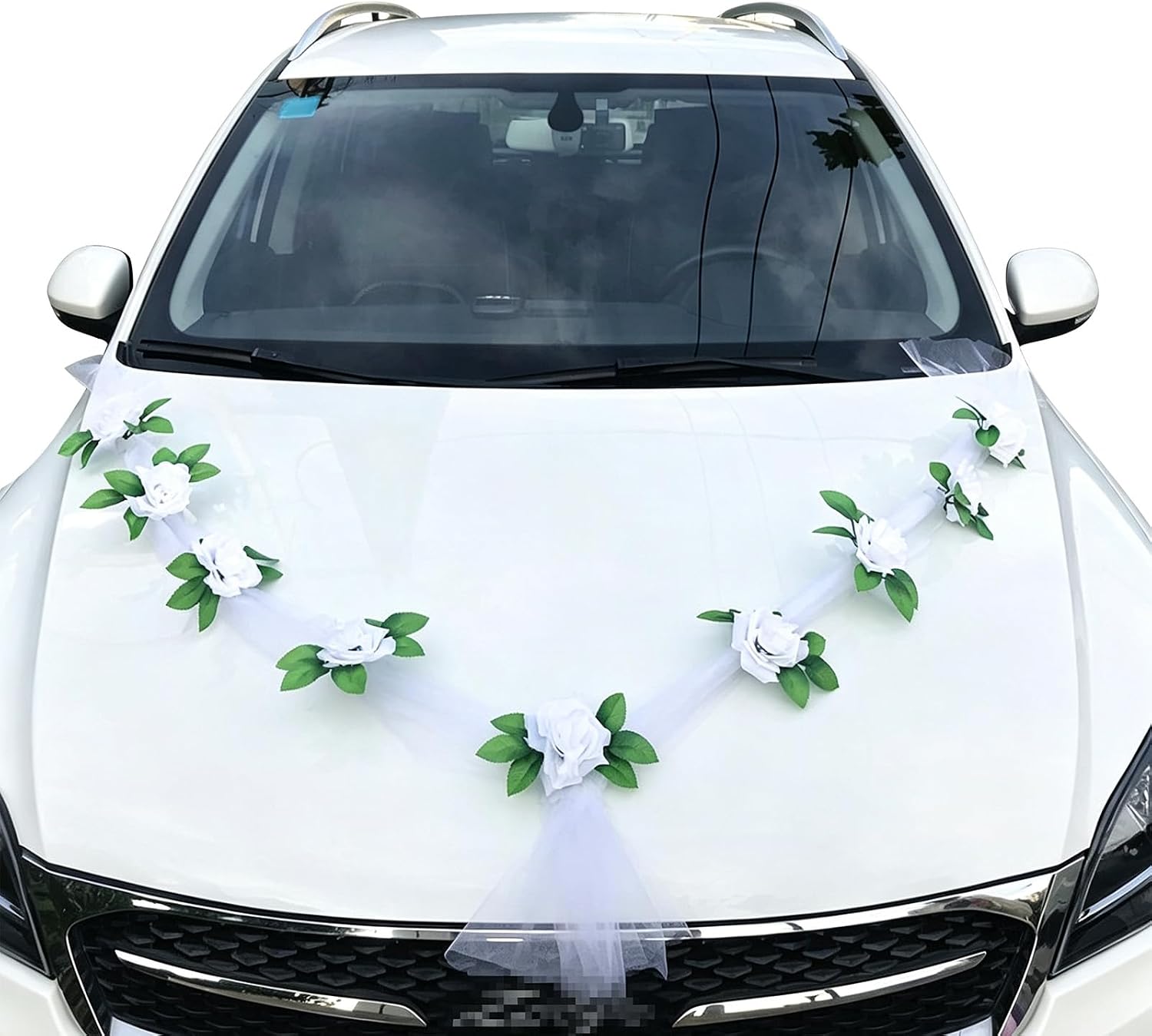 Autodekorationen – Hochzeitsdekorationen – Brautpaar – Rosendekorationen – Schmuck Mit Saugnäpfen Und Langen Bändern – Blumendekorationen – Hochzeitsdekorationen Für Hochzeitsfeiern