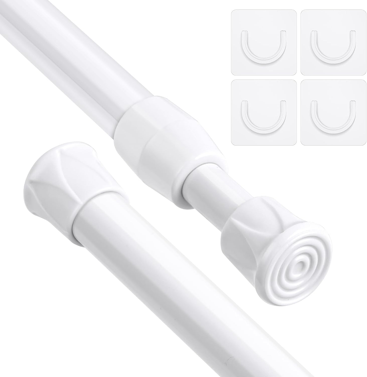 Gardinenstange, 2 Stück, Ausziehbare Teleskop-gardinenstange, 40–70 Cm Verstellbar, Kein Bohren Erforderlich, Ausziehbare Stange Für Balkon/schlafzimmer/badezimmer/fenster/kleiderschrank, Durchmesser: