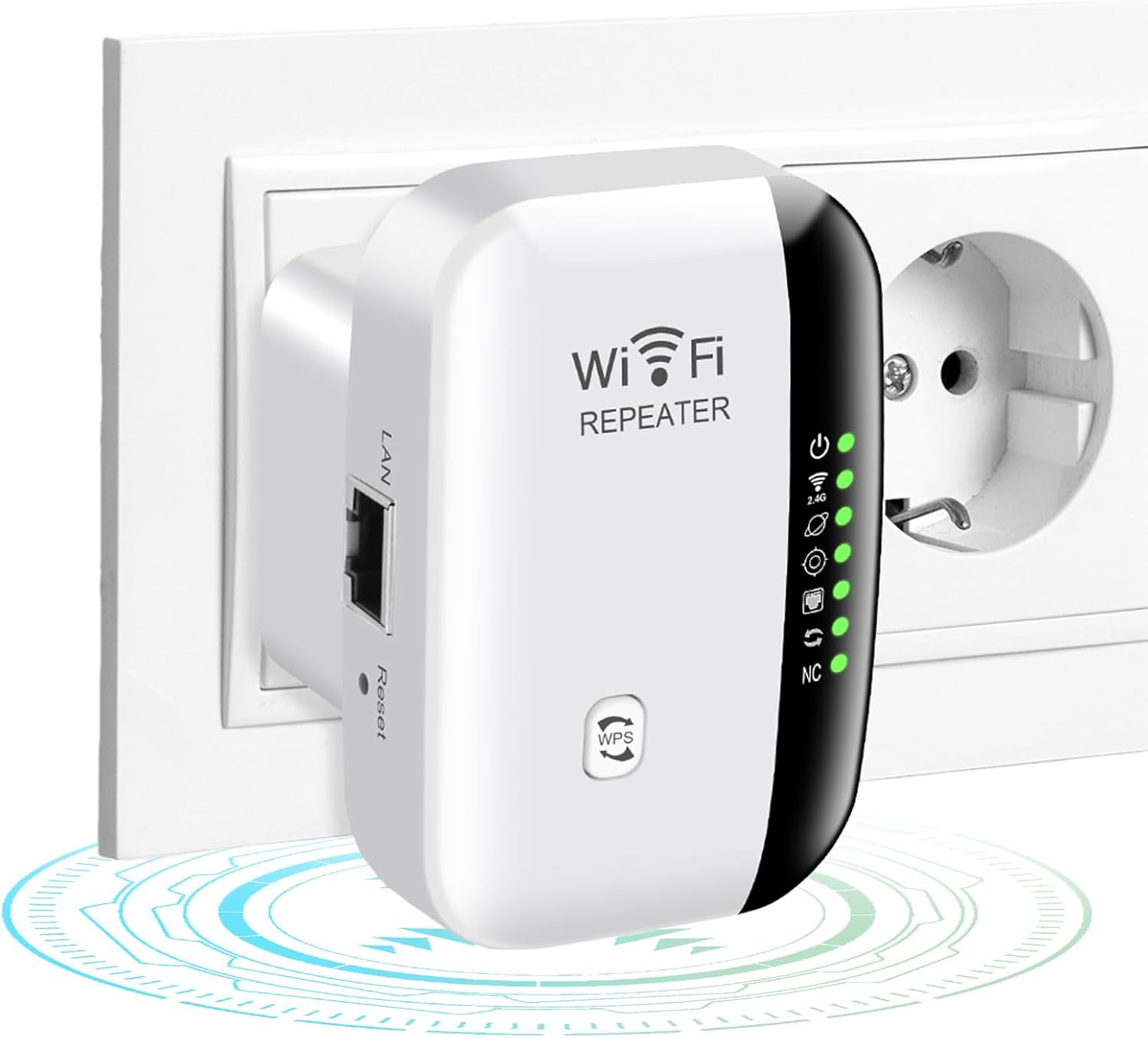 Wlan-repeater, 2,4-ghz-wlan-extender, Leistungsstarker Wlan-verstärker Für Bis Zu 20 Geräte, Wlan-signalverstärker, Wlan-reichweitenverstärker Mit Ethernet-anschluss