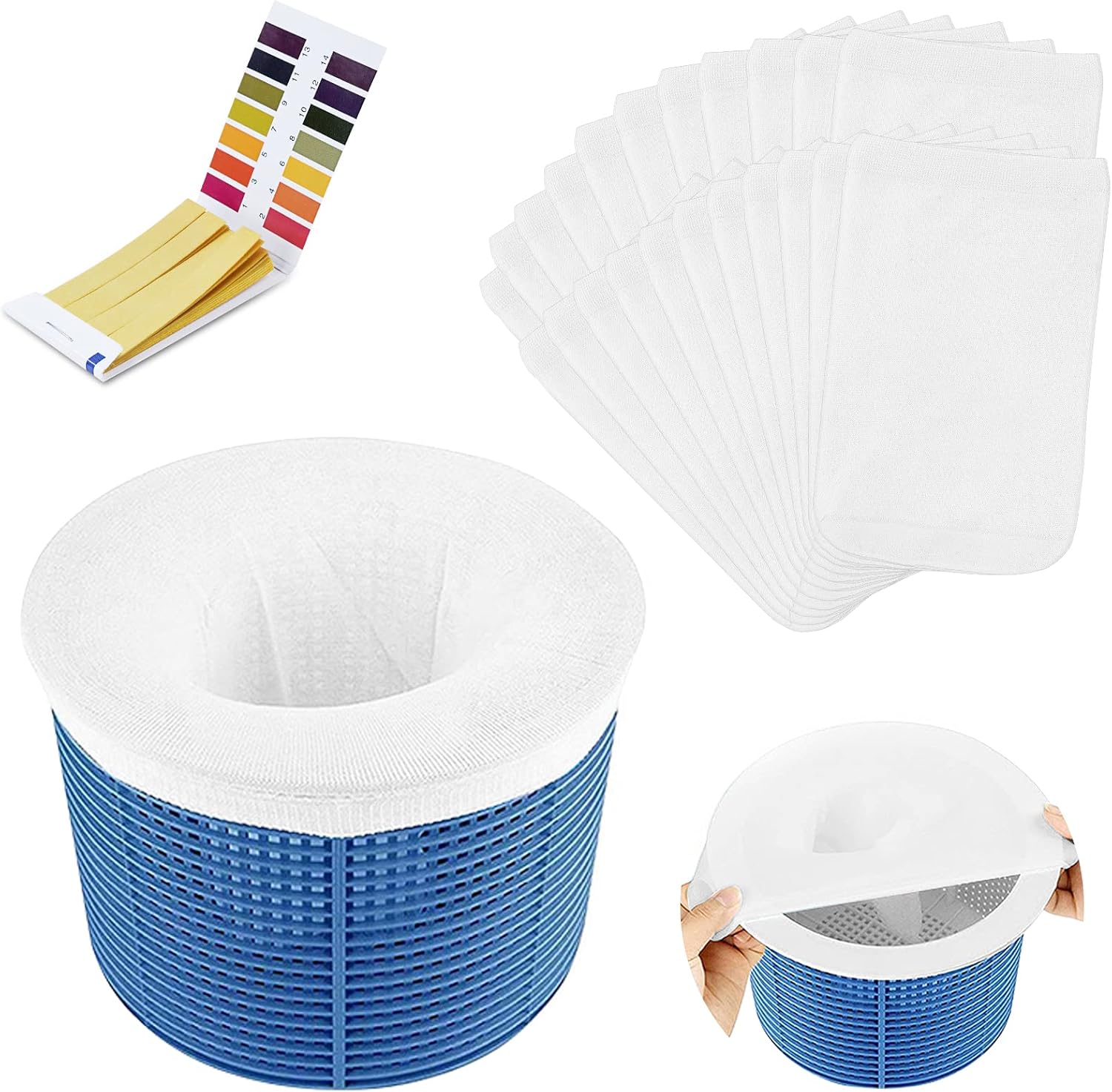 22 Stück Poolskimmer-socken, Poolfilter-socken, Poolskimmer-socken, Ultrafeine Poolskimmer-socken