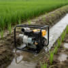 Benzin Wasserpumpe 4 Takt Motor 196cc Wasser Pumpe 7m Saugleistung & 28m Förderhöhe Wasserpumpen 60 M³/h Fördermenge Benzinmotorpumpe Mit Schalldämpfer, Filtersystem Wasserpumpe