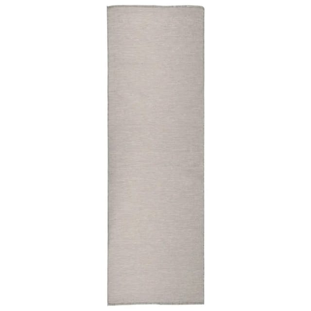 Outdoor-teppich Flachgewebe 80x250 Cm Taupe Vidaxl