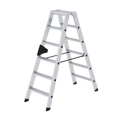 Munk Stehleiter Mit Ergo-pad Beidseitig Begehbar 2x6 Stufen