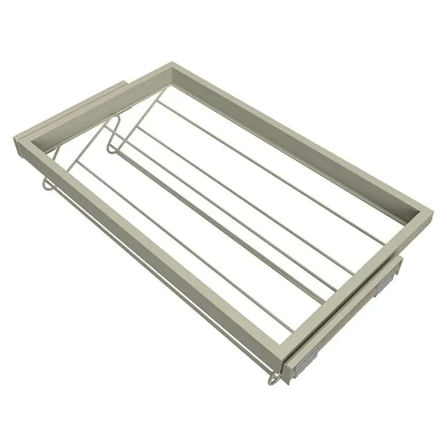 Set Aus Metall Schuh-regal Set Und Rahmen Mit Sanften Schließen Auszüge Für Garderobe, Verstellbar, Modul 800mm, Steingrau - Emuca