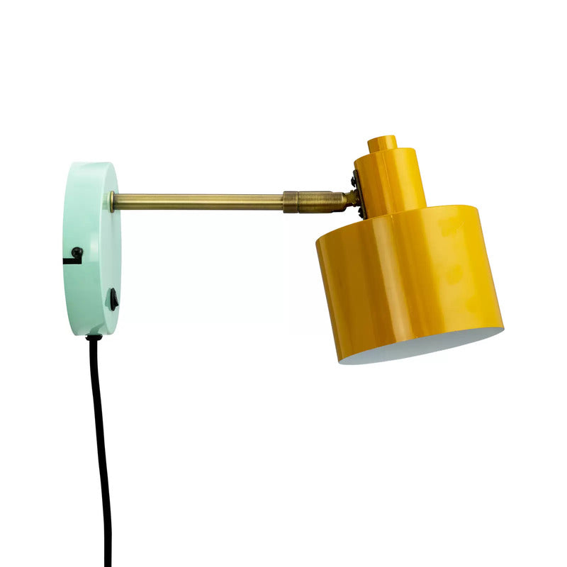 [neuwertig] B-ware Dyberg Larsen Ocean Wandlampe Curry Messing Türkis Wandleuchte Leuchte Lampe E14