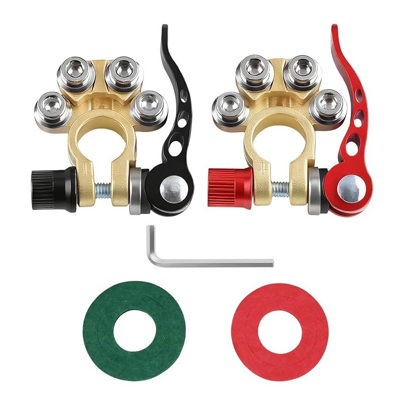 12-v-autobatterieklemmen, Schnellverschluss, 6,5–9,5 Mm Klemmung, 4-poliger 12-v-autobatterieanschluss, Sae/jis-typ-a-stecker, Plus- Und Minuspol, Pkw, Motorrad, Lkw