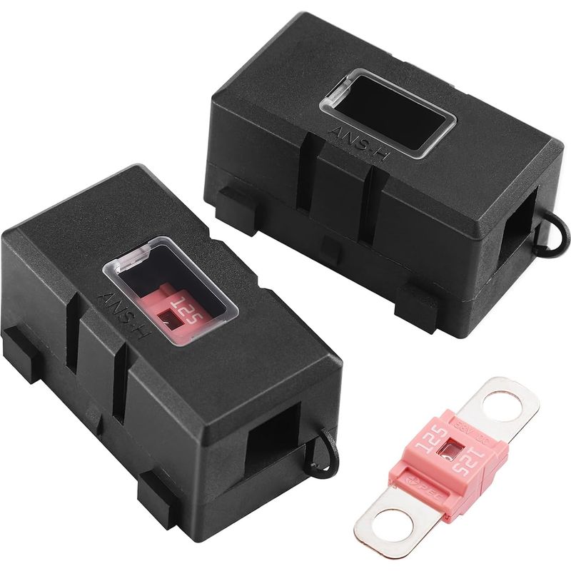 2 Midi-sicherungshalter, 3 X 125-a-sicherungen, 12 V/24 V/48 V Dc