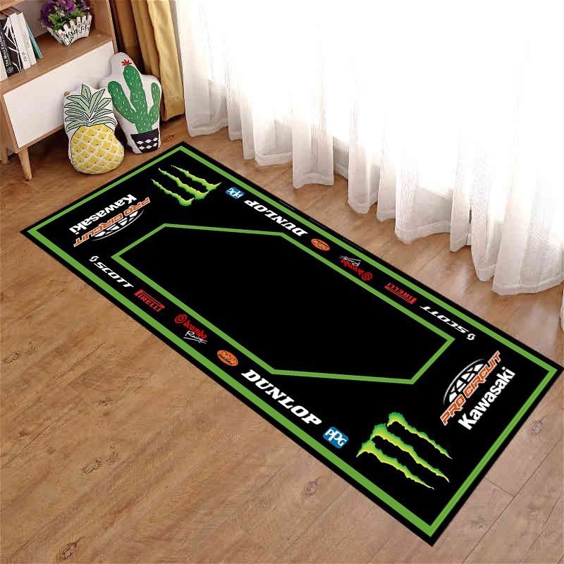 Tapis Long En Velours Cristal, Tapis Decoratif Pour Moto, Résistant Aux Taches, À L'Usure Et Easy To Nettoyer, Tapis De Chevet - 60 X 200 Cm [dos En Velours Cristal À Pois]