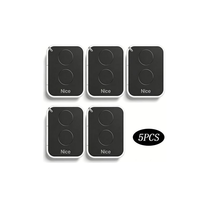 5er-pack Nice Era-one On2e Fernbedienungen – 2 Kanäle – 433,92 Mhz Frequenz – 200 Meter Reichweite – Kompatibel Mit Nice Motoren
