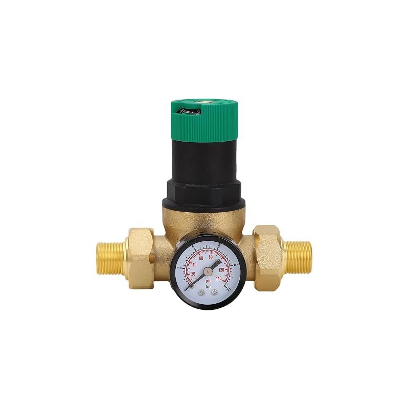 Wasserdruckregler Mit Manometern Von 0 Bis 60 Mpa, Messing-wasserdruckminderungsventil Für (3/4 Zoll (dn20))