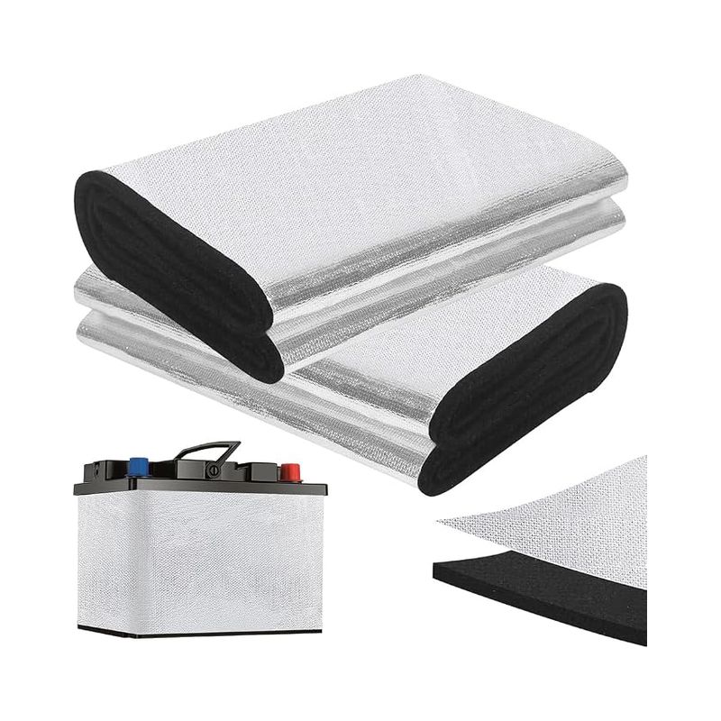 Batterieisolationsset 18 Cm X 1 M, Wärmedämmdecke, Feuerfeste Aluminium-wärmedämmfolie, Selbstklebender Hitzeschutz Für Pkw, Lkw Und Wohnmobile