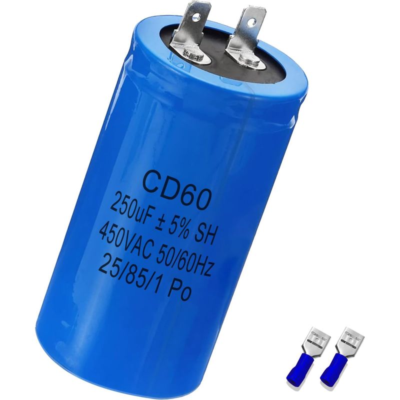 Cd60 250µf Kondensator 450v 50/60hz Anlaufkondensator Mit Stecker Für Kühlschrankmotor Und Wasserpumpe