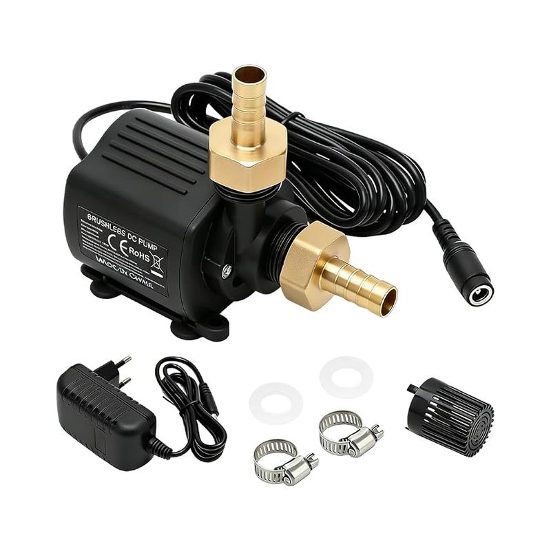 12-v-wasserpumpe, 800 L/h, 5 M, Tauchpumpe Mit Stufen- Und Geschwindigkeitsregelung Für Teiche, Gartenbrunnen Und Aquarien