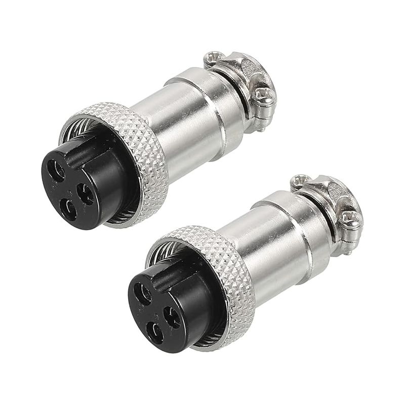 Luftfahrtstecker Gx16, 3-polig, 16 Mm, Silberfarbenes Weibliches Kabel