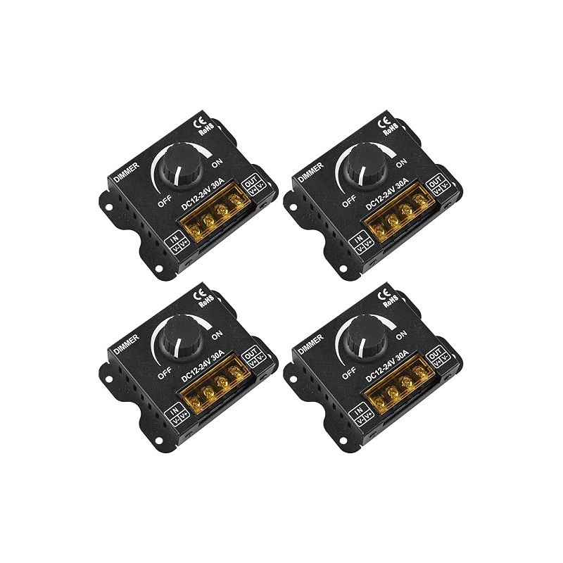 Dc 12v/24v Led-dimmer Für Led-streifen, Pwm 30a, 12v Led-dimmer, Dimmerschalter, Helligkeitsregler Für Led-streifen