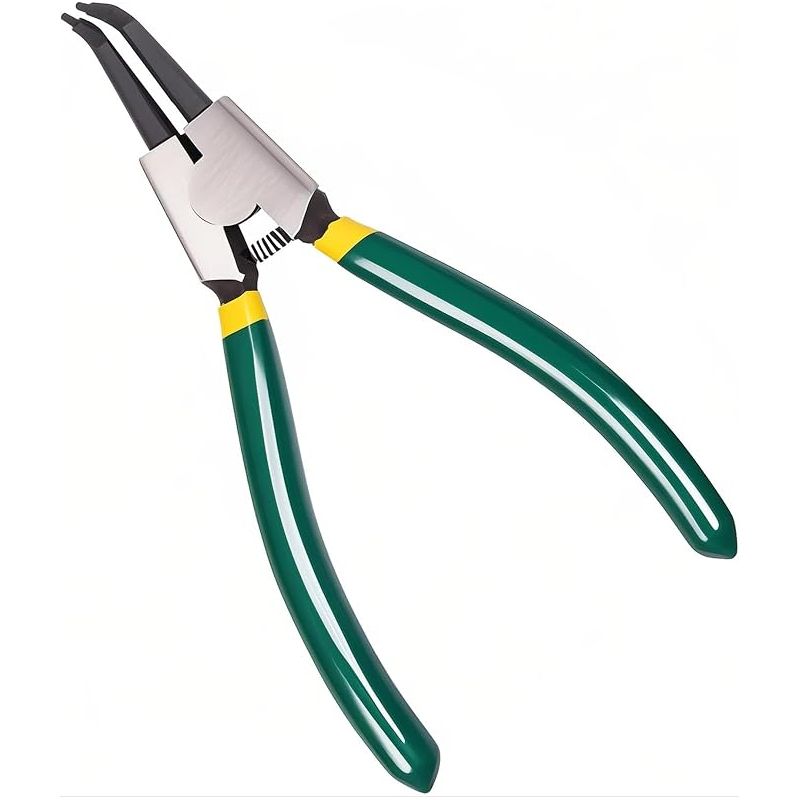Pince Circlips 175mm,extérieur Coudée,ressort Interne, Anti-rouille, Tête-taille: 1,78 Mm.