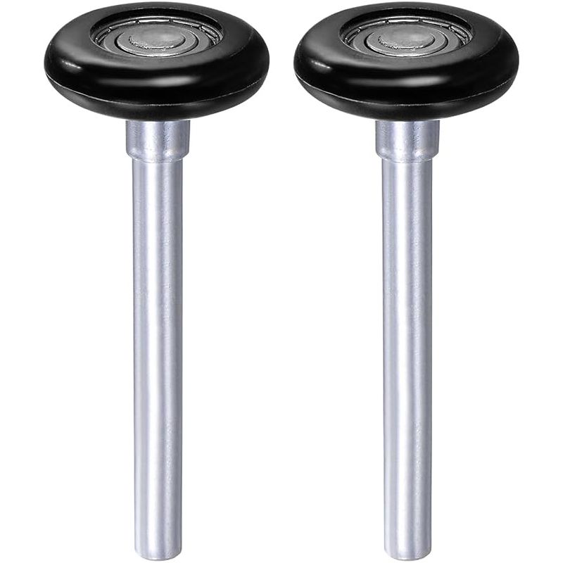 Quarkzman 1,8" Nylon-garagentorrollen, 2" Garagentorschiene, 4,25" Stange, Geräuscharme Garagentorrollen, Präzisionskugellager 6200zz (8 Kugeln), Schwarz