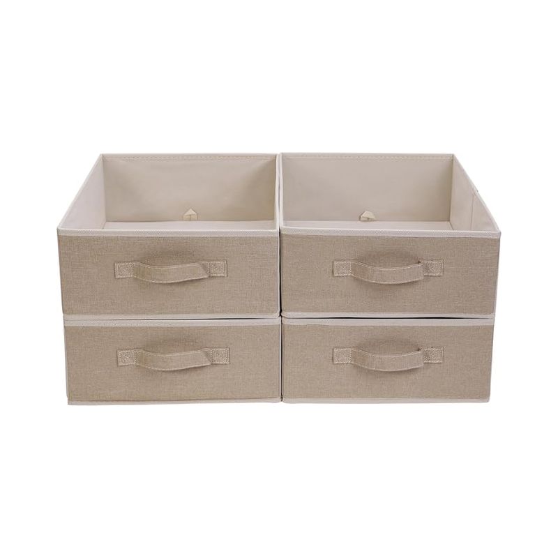 Faltbare Aufbewahrungsboxen Für Kleidung, Hemden, Hosen, Handtücher, Spielzeug (beige) 39 X 29 X 14 Cm
