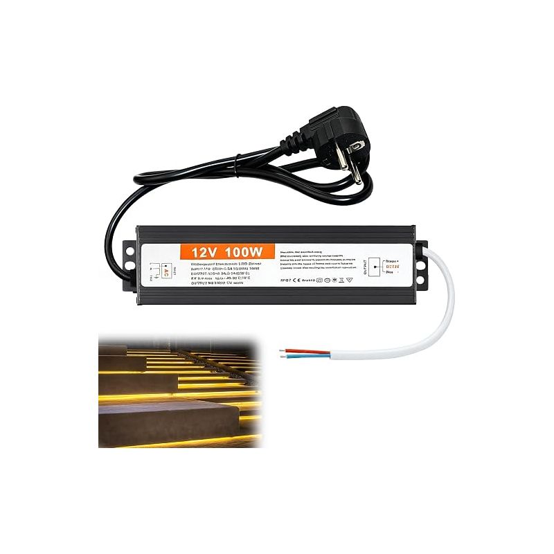 250v Auf 12v Transformator: Konverter, 220v Ac Auf 12v Dc Transformator, Konstantspannungs-led-treiberstecker Für Led-streifen, Glühbirnen, Strahler Und Lichtleisten (weiß)