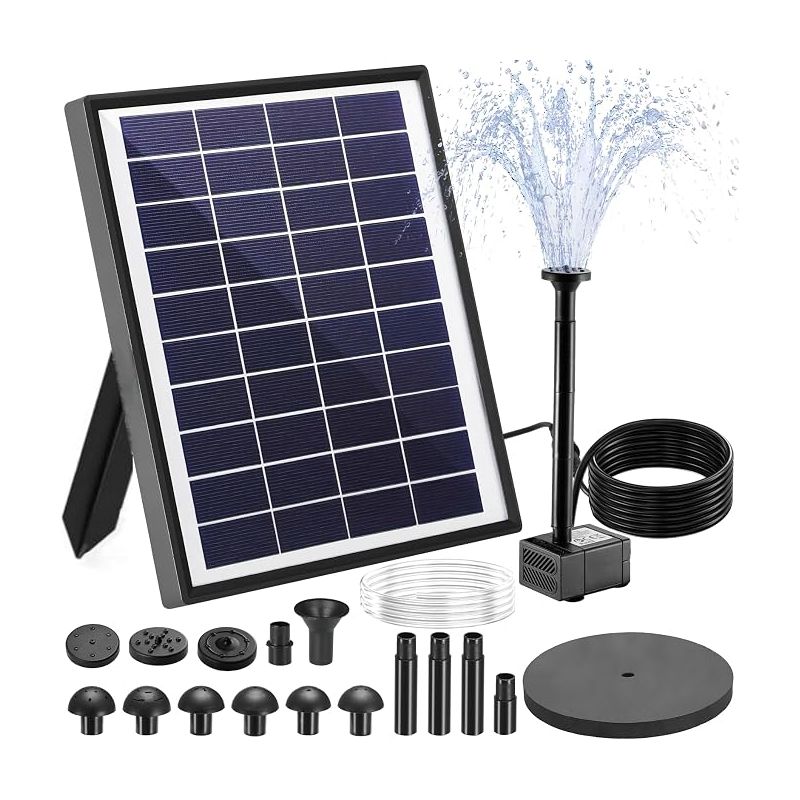 6,5-w-solarwasserpumpe Mit 1 M Wasserschlauch Und 3,25 M Kabel, Für Fischteiche, Kleine Teiche, Wasserfälle, Blumentöpfe Und Zierbrunnen