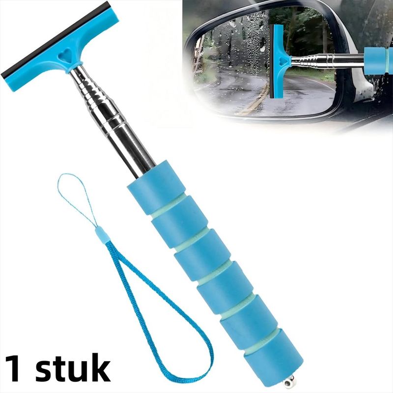 Teleskop-scheibenwischerblatt, Ausziehbar Von 21 Bis 98 Cm, Zur Reinigung Von Fenstern Und Windschutzscheiben, Blaue Farbe