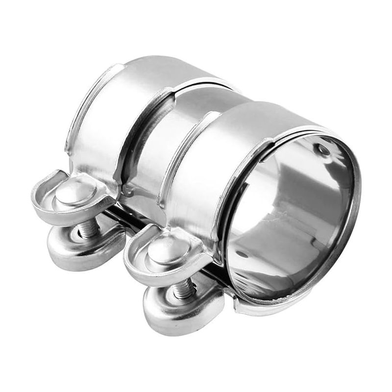 Auspuffschelle, 63 Mm Durchmesser, 95 Mm Länge, Universelle Doppelrohrverschraubung Aus Edelstahl Für Reparaturzwecke