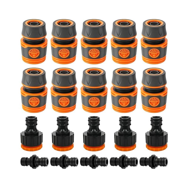 Raccord Tuyau D'Arrosage 1/2 Pouce, Kit Raccord Arrosage