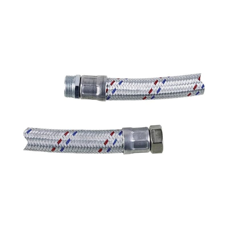 Flexibler Edelstahlschlauch, Länge 60 Cm, Anschlüsse 30,9 Mm/33,2 Mm, Für Pumpen Und Kessel, Temperatur 100 °c