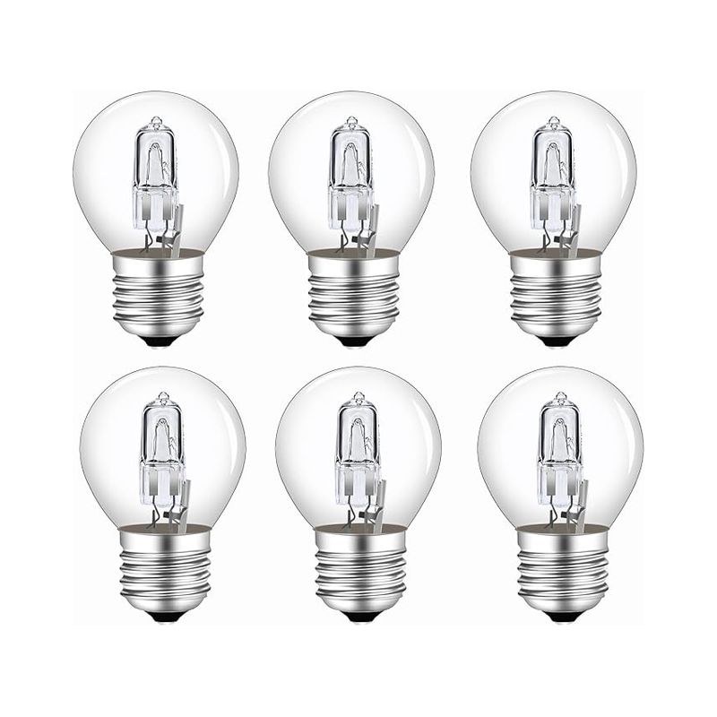 6er-pack G45 E27 42w Ac 230v 613lm Warmweiß 2700k Transparente Kugellampen Für Kronleuchter, Tischlampen, Stehlampen