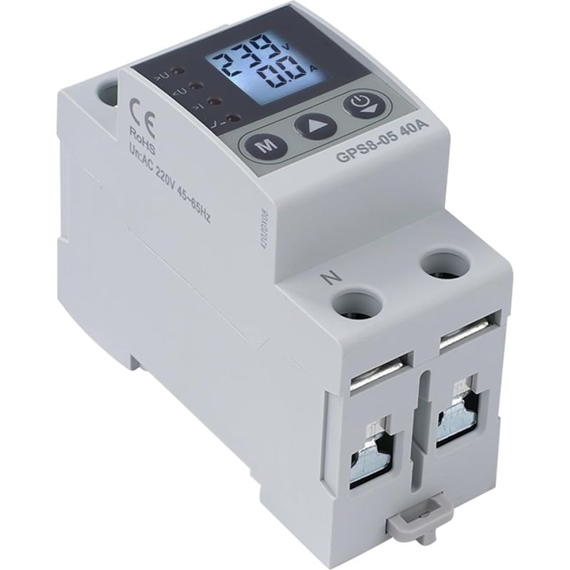 40a 220v Spannungsstabilisator, Thermomagnetischer Überspannungsschutzschalter, 2p Stromzähler Mit Automatischer Rückstellfunktion, Überspannungs-/unterspannungs- Und Überstromschutz (gps8-05-u)