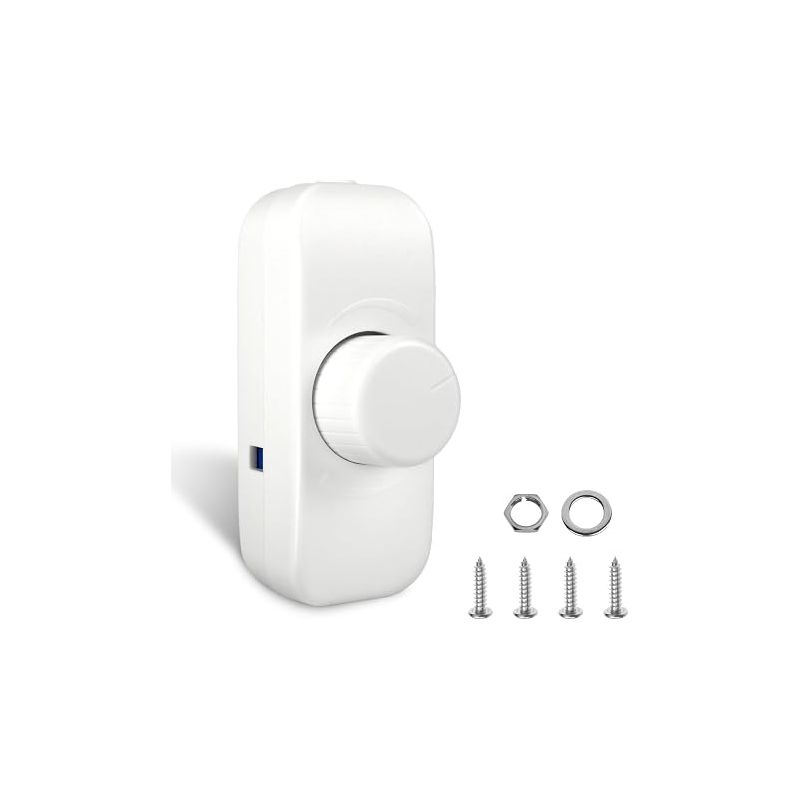 Led-lichtdimmer, Drehdimmer 220-240vac 50hz Led-dimmerschalter Für Dimmbare Led-lampen, Glühlampen Und Halogenlampen (weiß)