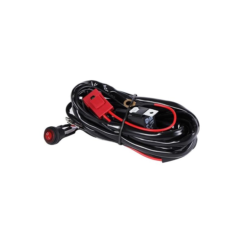 M 16 Awg 12 V 40 A Led-lichtleisten-kabelbaum-set Mit Leistungsrelais Und Flachsicherung Für Offroad-scheinwerfer Und Led-arbeitsscheinwerfer