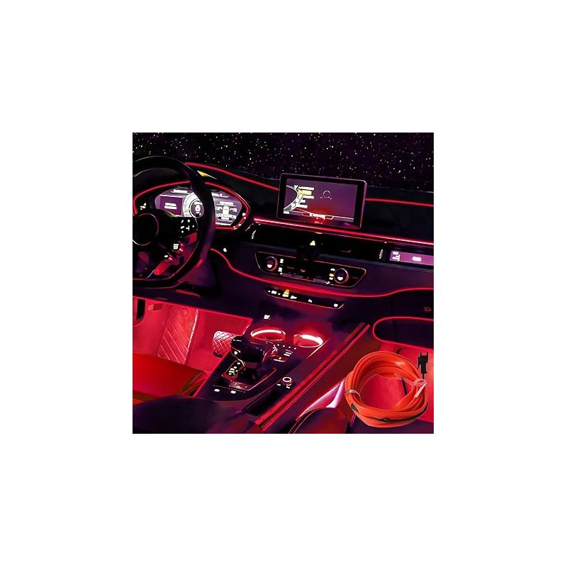 Autobeleuchtung, 5 M Led-lichtleiste Für Autos, 5 V Beleuchtung Für Autos, Led-innenraumbeleuchtung Für Autos, Ambientebeleuchtung Für Den Innenraum (rot)