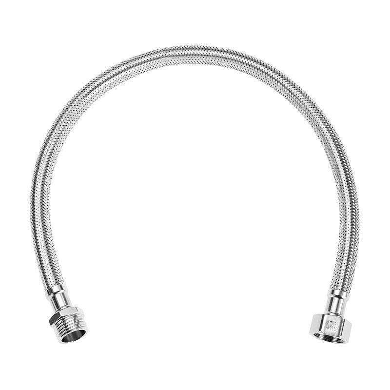 Flexibler, Umflochtener Schlauch Aus Edelstahl 304 Für Küchen-, Bad- Und Wc-armaturen, G1/2 X G1/2, Länge 500 Mm